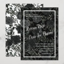 Recherche de noir et blanc rose mariage invitations Gothique