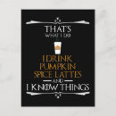 Recherche de lattes cartes postales Épice citrouille