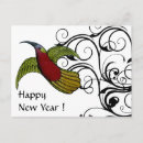 Recherche de oiseau abstrait cartes postales Vert