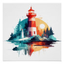 Recherche de phare posters Aquarelle