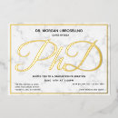 Recherche de white marble invitations Diplômé