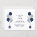 Recherche de bleu et argent invitations Moderne