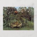 Recherche de peintures de jungle cartes postales Vintage