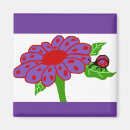 Recherche de coccinelle rouge magnets Fleur