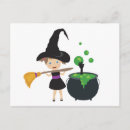 Recherche de balai de sorcières cartes postales Sorcière d'halloween