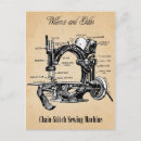 Recherche de machine coudre vintage cartes postales Illustration