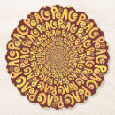 Recherche de signe paix de dessous de verres Rétro