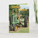 Recherche de vieux tracteur vœux cartes Vintage