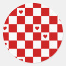 Recherche de damier rouge autocollants Blanc