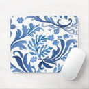 Recherche de visage bleu tapis souris Blanc