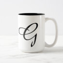 Recherche de monogramme g tasses Lettre