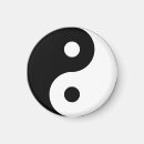 Recherche de de yang de yin refrigérateur magnets Blanc