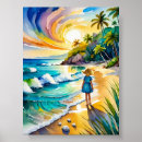 Recherche de aquarelle colorée posters Décoration de la plage