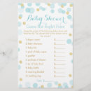 Recherche de garçon prospectus Baby shower garçon