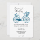 Recherche de vélo mariage invitations Bleu
