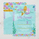 Recherche de de mer anniversaire invitations Little mermai