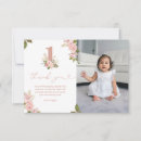 Recherche de pink floral remerciements cartes Fille