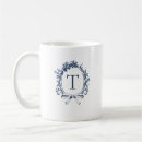 Recherche de cadre bleu tasses Initiale
