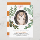 Recherche de bébé hérisson invitations Aquarelle