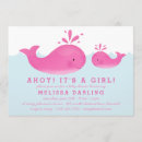 Recherche de baleine rose invitations Blanc