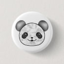 Recherche de dessin noir et blanc badges Panda