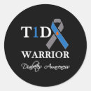 Recherche de diabète de type 1 autocollants Bleu
