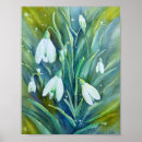 Recherche de perce neige posters Aquarelle