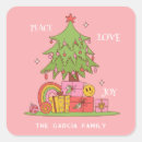 Recherche de amour paix joie autocollants Rétro