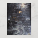 Recherche de maison hantée halloween cartes postales Foncé