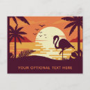Recherche de rose flamant cartes postales Coucher de soleil