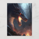 Recherche de peinture de dragon cartes postales Foncé
