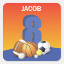 Recherche de boule huit autocollants Sport