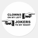 Recherche de jokers autocollants Clowns