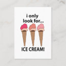 Recherche de crème glacée cartes visite Pour elle