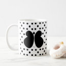 Recherche de papillon noir et blanc tasses Moderne