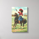Recherche de vintage cowgirl art Cheval