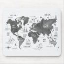Recherche de monde carte tapis souris Voyageur