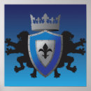 Recherche de lion bleu posters Armoiries