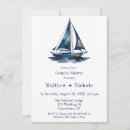 Recherche de bateau mariage invitations Bleu marine