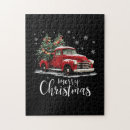 Recherche de camion rouge puzzles Garçons