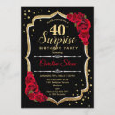 Recherche de surprise 40ans anniversaire invitations Parties scintillant or