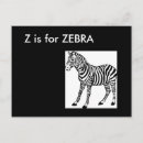 Recherche de lettre z cartes postales Zèbre