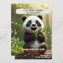 Recherche de panda 1ans anniversaire invitations Mignon