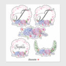 Recherche de lettres manuscrites autocollants Monogramme