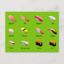 Recherche de illustration japonaise cartes postales Sushi
