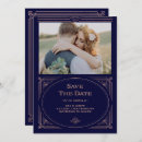 Recherche de navy gold save the dates Élégant