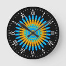 Recherche de mandala orange horloges Bleu