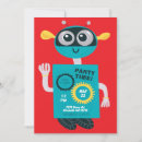 Recherche de robot mignon invitations Coloré