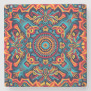 Recherche de motif mexicain dessous de verres Coloré