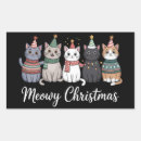 Recherche de humour vacances noël autocollants Chat de noël